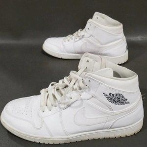 Nike Jordan 1 Retro Mid White WOLF COOL GREY